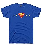DirtyRagz Men's Super Jesus Christ Homeboy Superstar T Shirt XL Royal Blue