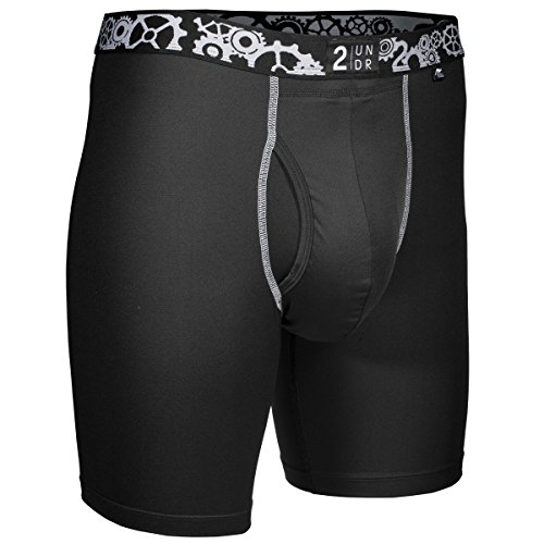 2UNDR Mens gearshift Performance Long Leg Boxer Briefs