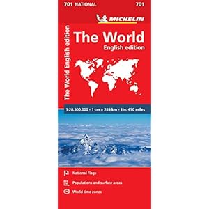 Mapa The World (Mapa Nacional EL MUNDO MICHELIN): 701 Landkaart – Gevouwen Kaart, 12 december 2019