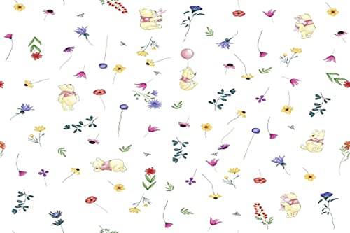 Komar TD5-0005 Disney Winnie the Pooh Summer-1 Non-Woven Wallpaper Roll Size: 10.05 x 0.53 m Nursery Baby Room Pooh Piglet Colourful