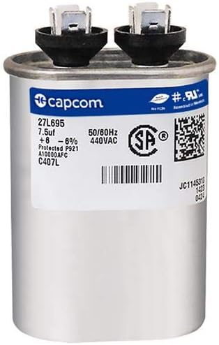 024-20063-000-7.5 uf MFD 440 Volt VAC - Coleman Oval Run Capacitor Upgrade