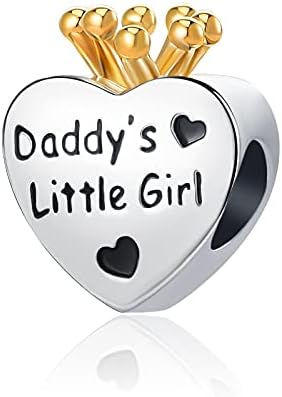 Sister Charm Heart Crown Crystal Bead 