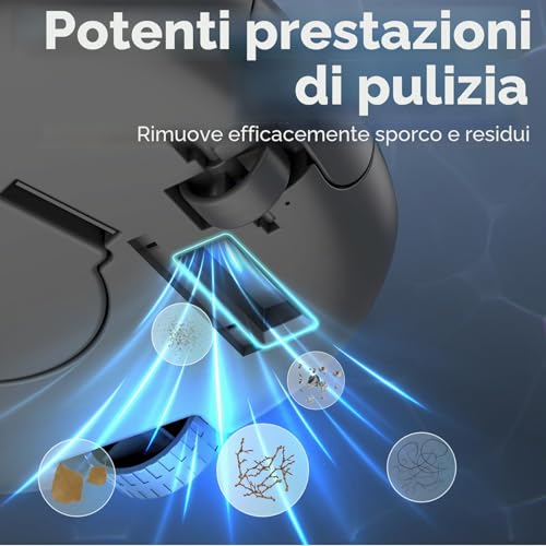 TALOSBO PLECO SE Robot for Above Ground and In-Ground Swimming Pools, Quick Charge 2.5 Hours, Autonomy 130 Mins, Double Pull, Powerful Cleaning, Suitable for Pools up to 85 m²