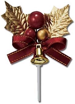 Amazon クリスマスケーキピック 柊 ゴールドリーフ リボンエンジ Hg 473 ５０本 ウルトラミックス デコレーションツール
