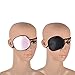 eZAKKA Eye Patches for Adults Kids Left Right Eye, 2PCS Silk Eye Patch for Lazy Eye After Surgery Amblyopia, Black and Pink