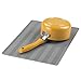 mDesign Silicone Chevron Dish Drying Mat for Kitchen Countertops - Large, Gray