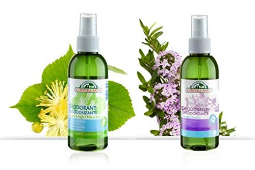 (2-Pack) Corpore Sano Natural Non Staining Gas-free Spray Deodorants- Certified Bio Extract- Linden & Sage + Thyme 150ml.