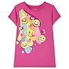 The Children's Place Girls Short Sleeve Graphic T-Shirt, Rainbow Emojis, Small
