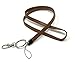 WigsPedia Deluxe Durable PU Leather Necklace Lanyard for ID Badge Holder, Key fob Cell Phone, Key, USB, Camera (Brown)