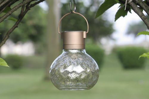 Solar Hand Blown Cozy Tea Lantern, Silver(holiday special 50%off)