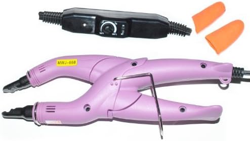 Pink Hair Extension Heat Connector Iron Fusion Remy Pre Bonded Nail Tip Stick Tip Kit by Loof