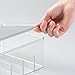mDesign Hair Care and Accessories, Storage Organizer Box for Bathroom Vanity to Hold Clips, Hot Rollers, Headbands, Elastics, Bobby Pins - 6 Sections, Clear