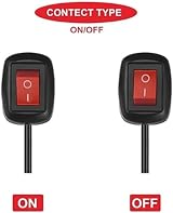 Hsthe Sea Car Rocker Switch On/Off 12V 10A Adhesive Mount Button view 8