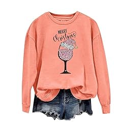 SMIDOW Plus Size Funny Christmas Shirts For Women