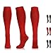 NEWZILL Compression Dress Sock (15-20mmHg) for Men & Women - Cotton Rich Comfortable Socks - BEST Stockings for Business Casual, Running, Medical, Athletic, Edema, Diabetic (S/M, Red)