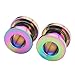 PiercingJ 12pcs 12G-3/4(2MM-20MM) Stainless Steel Screw Flesh Tunnels Plug Ear Expanders Stretchers