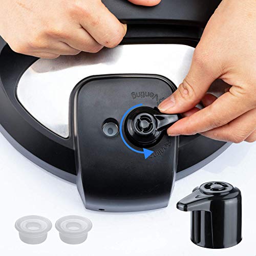 HENMI Steam Release Handle for Instant Pot Duo/Duo Plus Model 3,5,6,8Qt BPA-Free Steam Release Valve Pressure Cooker Replacement Part Accessories with 2 Additional Replacement Float Valve Gaskets