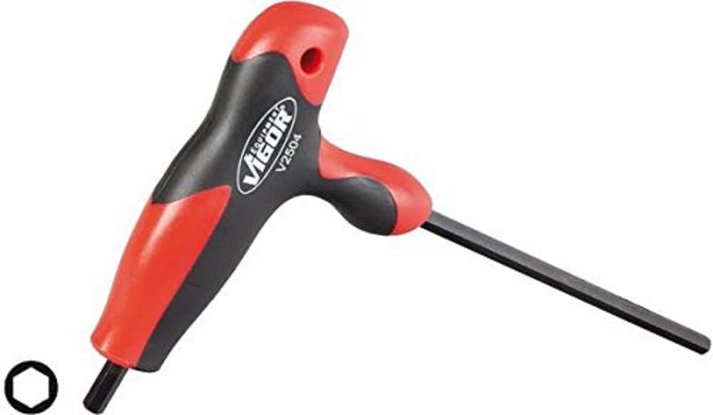Vigor V2503 Hexagon T-Handle Screwdriver 8 mm, Length 216 mm