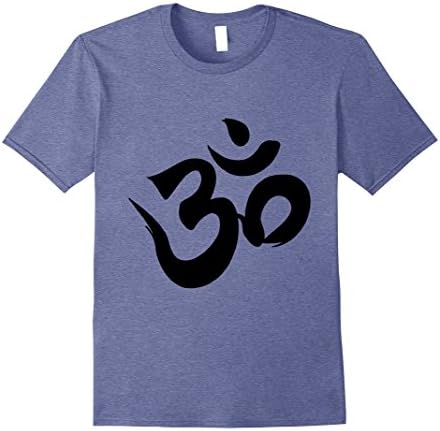 Men's Ohm Om Aum Yoga Meditation Spiritual Namaste T-Shirt Medium Heather Blue