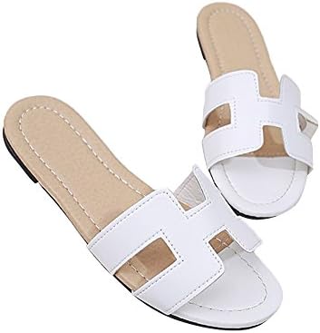 HUI JIN SHOP Women Slides Sandals H Slippers Casual Open Toe Shoe