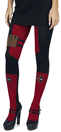 Marvel Comics Deadpool Suit Up Costume Sheer Tights - Image 4