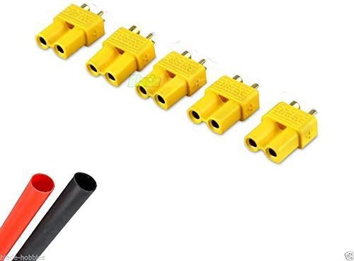 Blade Hobbies 5 X Female Xt30 Lipo Battery Connectors & Heatshrink Rc Plane Heli 250 Quad Uk