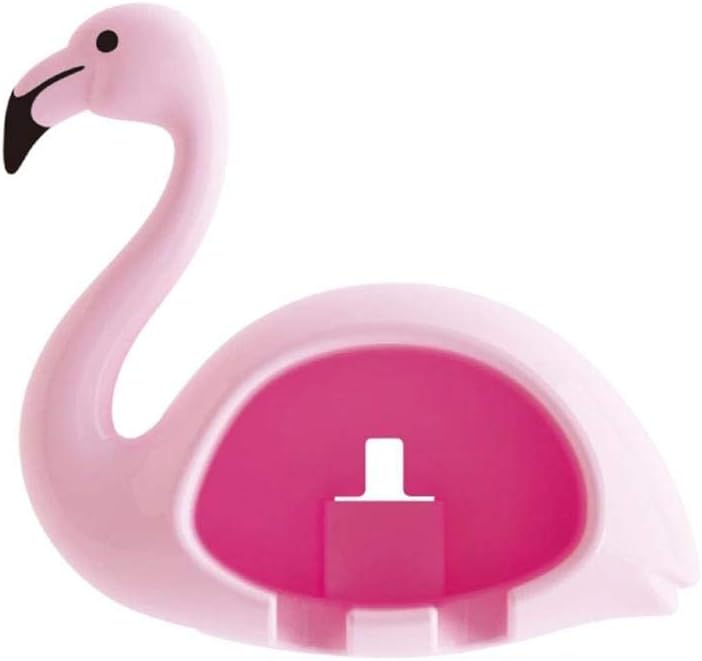 Grandnessry Wall Flamingo Toothbrush Holder, Strong No-Trace Sticker Sucking for Bathroom With Suction Cup for Bathroom Wall Home Decor