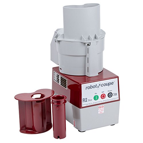 Robot Coupe R 2 Dice Continuous Feed Combination Food Processor / Dicer with 3 qt. Gray Polycarbonate Bowl - 120V
