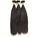 Shimei Brazilian Virgin Hair Straight Hair 3 Bundles Deals 8A 100% Unprocessed Remy Hair Extensions Virgin Human Hair Bundles Weave Wefts Natural Black Color 300Gram 12 14 16 Inch