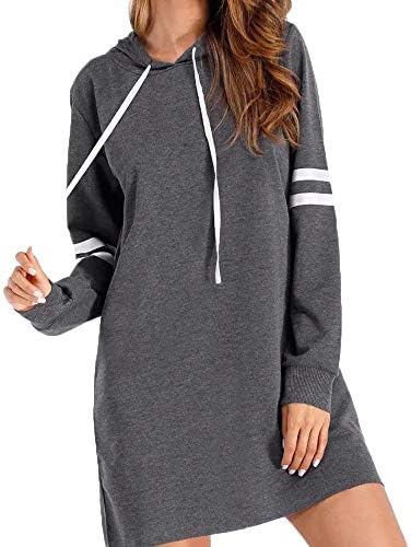 Women's Hoodie Long Sleeve Dress Teen Girls Sweatshirt Jumper Casual Simple Style Pullover Tops Blouse