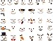 Mozamy Creative Snowman Wall Decals - Snowman Faces, Refrigerator & Pantry Decals - Winter Decor & Christmas Decorations
