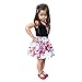 Sunbona 2pcs Toddler Baby Girls Sleeveless T Shirt Tops+Floral Skirt Dress Summer Princess Casual Party Outfit Clothes (Black, 5T(4~5years))