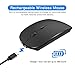 Wireless Mouse, Computer Mouse, Candywe 2.4G Slim Silent Click Noiseless Optical Mouse with USB Receiver & Type-C Adapter, Wireless Mouse for Laptop, Computer, Notebook, Desktop, PC, MacBook