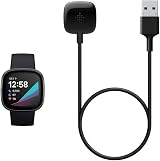 Fitbit Versa 3 Sense Charging Cable Black Official USB Fast Charger view 4