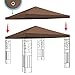 BenefitUSA Replacement 10'X10' Gazebo Canopy top Patio Pavilion Cover Sunshade Polyester Single Tier (Brown)