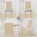 Deconovo Modern Elastic Spandex Parson Chair Slipcovers Easy to Clean Stretch Chair Covers for Dining Room Set of 2 Beige