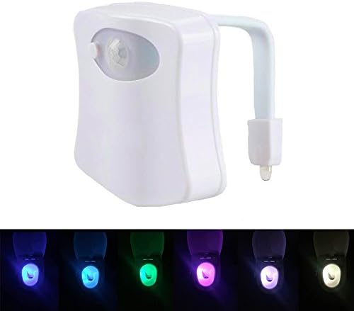 Colorful Motion Sensor Toilet Nightlight,RSSZL Home Toilet Auto Motion Activated 2 Modes in 8 Color - Only Activated in Darkness
