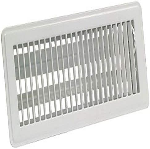 Ez-Flo 61603 Steel Floor Air Diffuser With Louvered Design With grille Opening Of 4-Inch X 10-Inch White