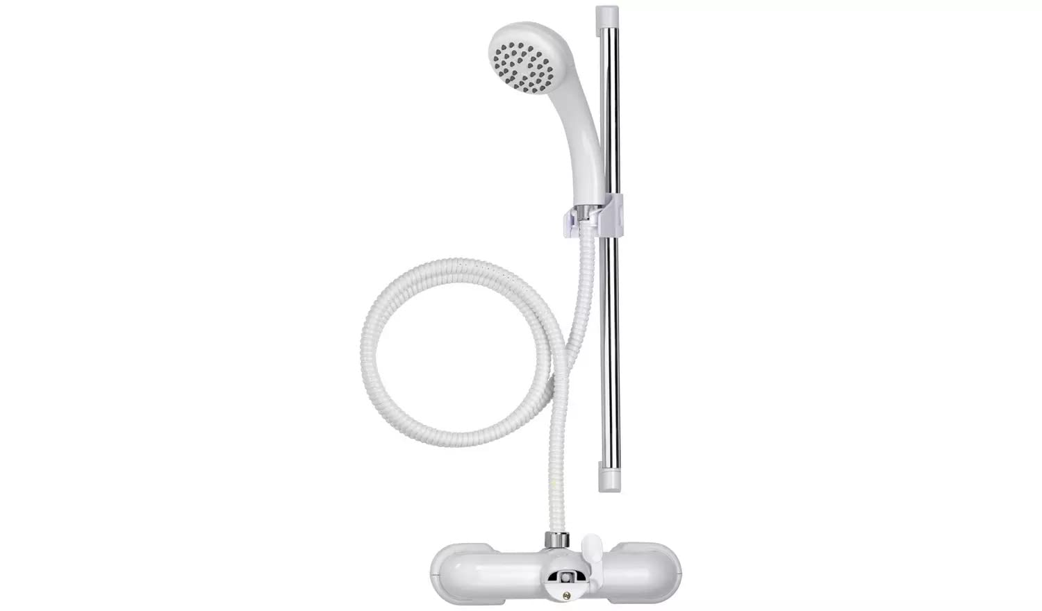 Croydex Bath Shower Mixer Set White & Chrome, 430mm, (AB220022)