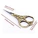 BIHRTC Vintage European Style Scissors Stainless Steel for Cross Stitch Cutting Embroidery Sewing Handcraft Craft Art Work DIY Tool(Bronze)