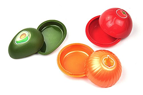 KeepingcooX Onion, Tomato, and Avocado Keepers 3 Piece Set, Vegetable Shaped Food Savers - Thumbnail 4
