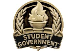 CROWN AWARDS 1" Student Government Pin, Enamel Student Government Lapel Pin, Great Education Awards 20 Pack