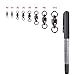 Dr.Fish 20 Packed Ball Bearing Swivel 100% Copper Stainless Steel Welding Rings Black Nickel Finish Super High Strength Saltwater Big Game Fishing