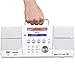dpnao CD Player Portable Boombox with Alarm Clock FM Radio Headphone Jack