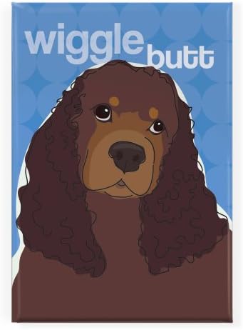 Wiggle Butt Chocolate Brown Cocker Spaniel Fridge Magnet