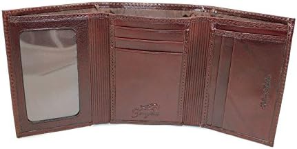 Zenyetti Handcrafted Leather TriFold Wallet (Larger), w/Vertical Pockets & RFID Lined