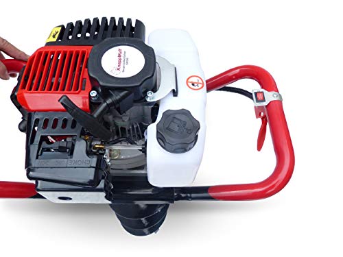 KnappWulf Erdbohrer Pfahlbohrer KW365 inkl. 3 Aufsätze 100, 150, 200mm – Bild 7