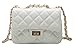 ILISHOP Women's Fashion Shoulder Bag Quilting Chain Cross Korean Ladies Handbag (White)
