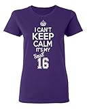 P&B Sweet Sixteen It's My Birthday! Women's T-Shirt, M, Purple