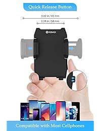 KOMOI Soporte de teléfono para coche, universal con rejilla de ventilación de aire para el coche, soporte de teléfono con ajustable compatible con iPhone Xs XS Max XR X 8 8 + 7 7 7 + SE 6S 6 + 6 5s Samsung Galaxy S10 S9 S8 S7 LG Sony y más